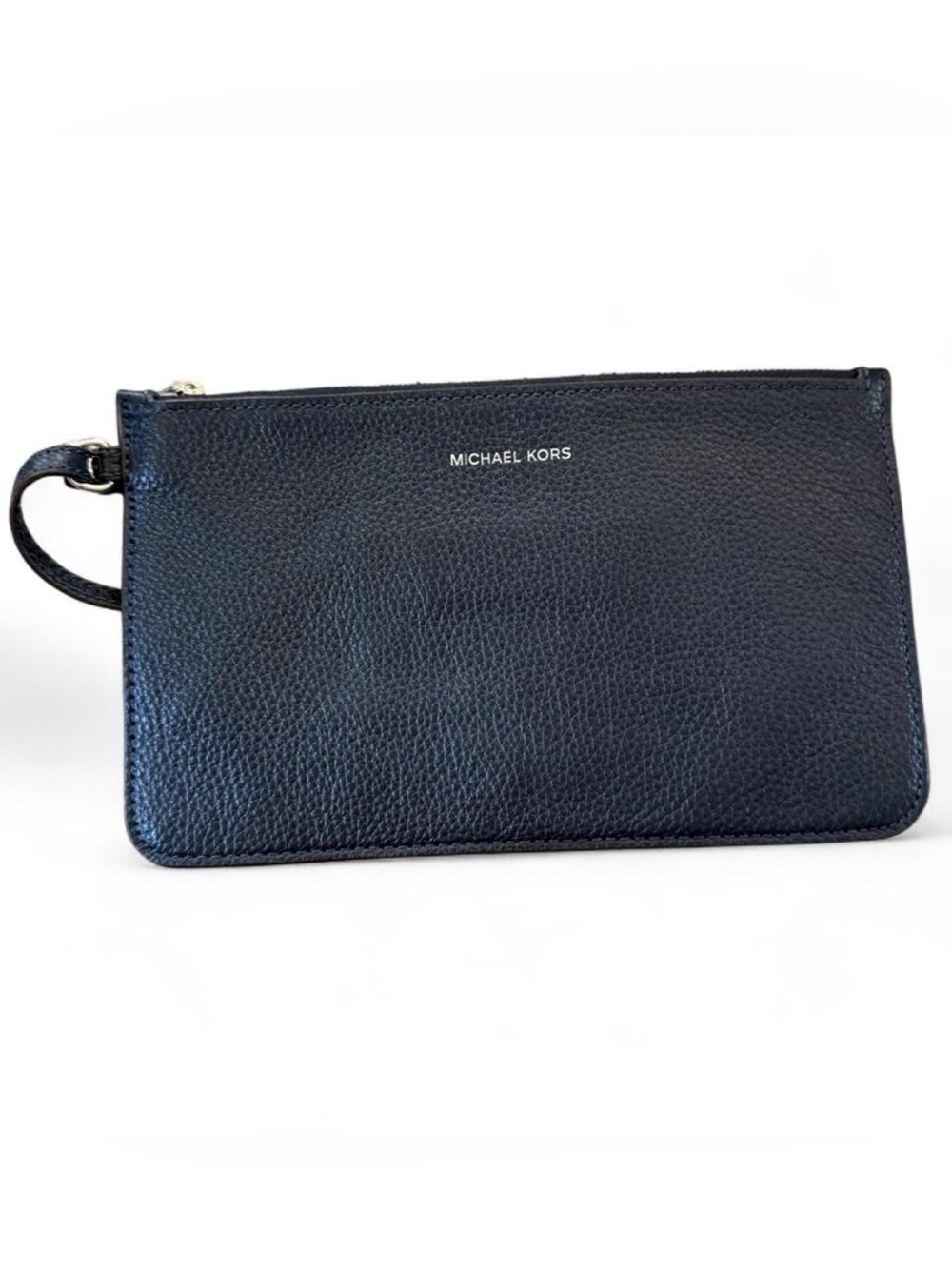 Michael Kors Black Pebbled Leather Wristlet Clutch